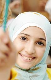 image of girl smiling to the camera