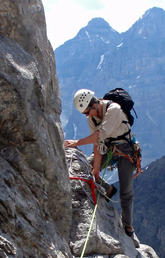 image of man rock climbing 