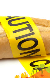 A loaf of bread with caution tape