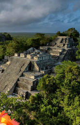 A Mayan pyramid in the jungle